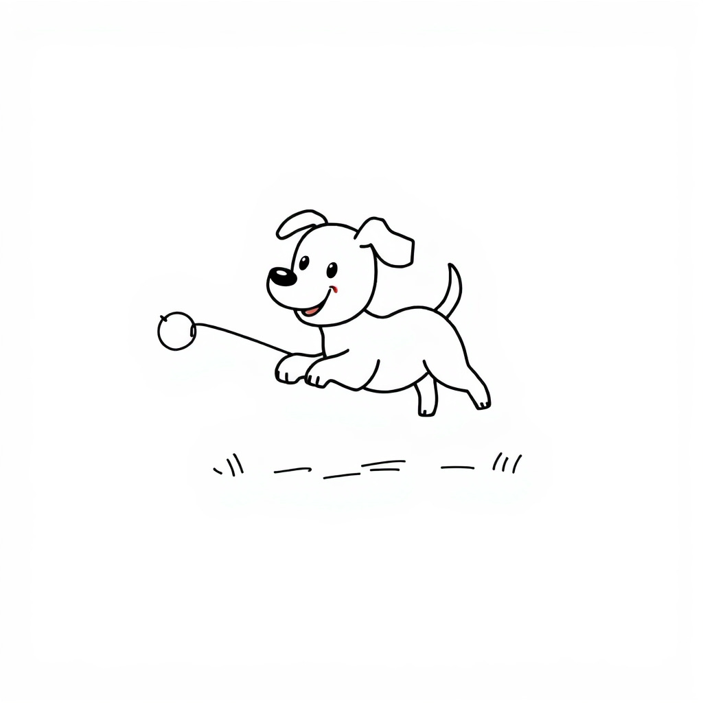 Dog playing fetch