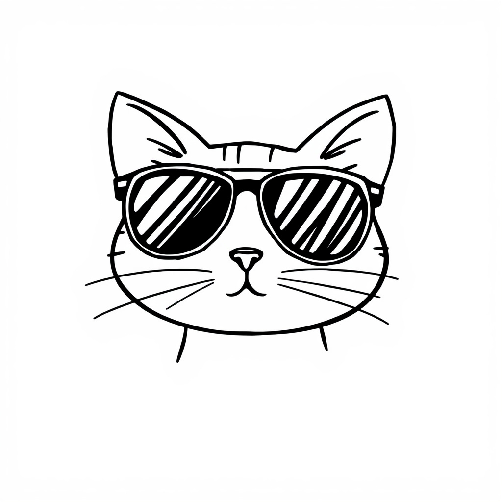 Cat in aviator sunglasses