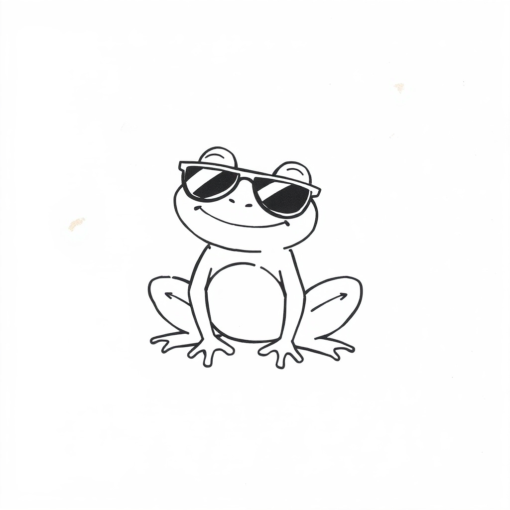 Frog in sunglasses