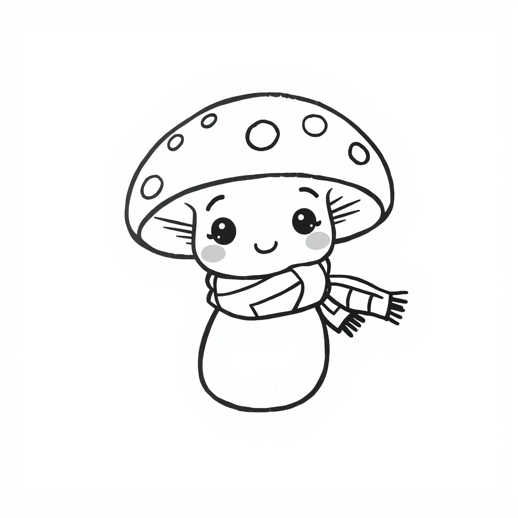 Mushroom with scarf