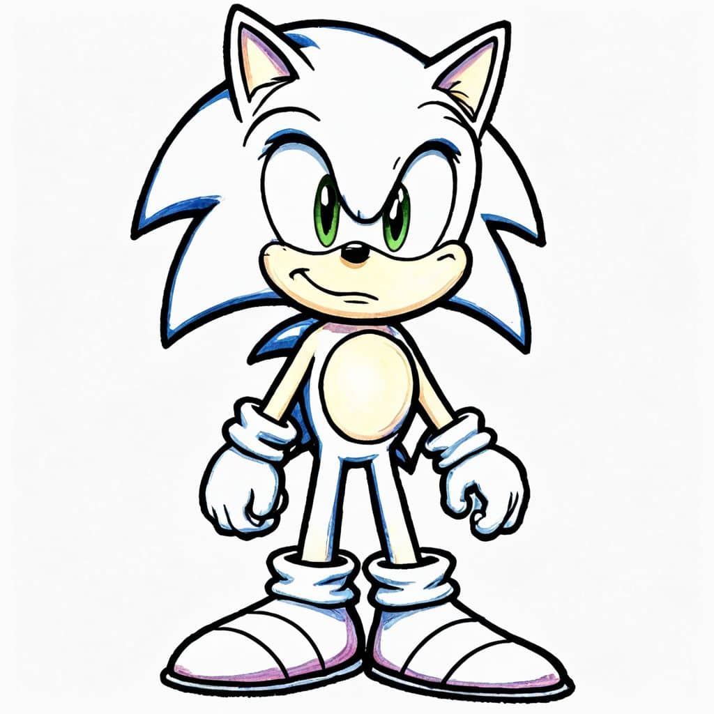 Colored Sonic - standing still