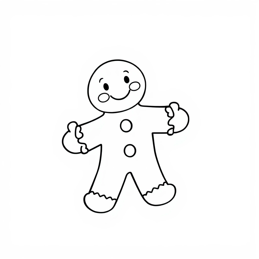 Gingerbread man wearing mittens