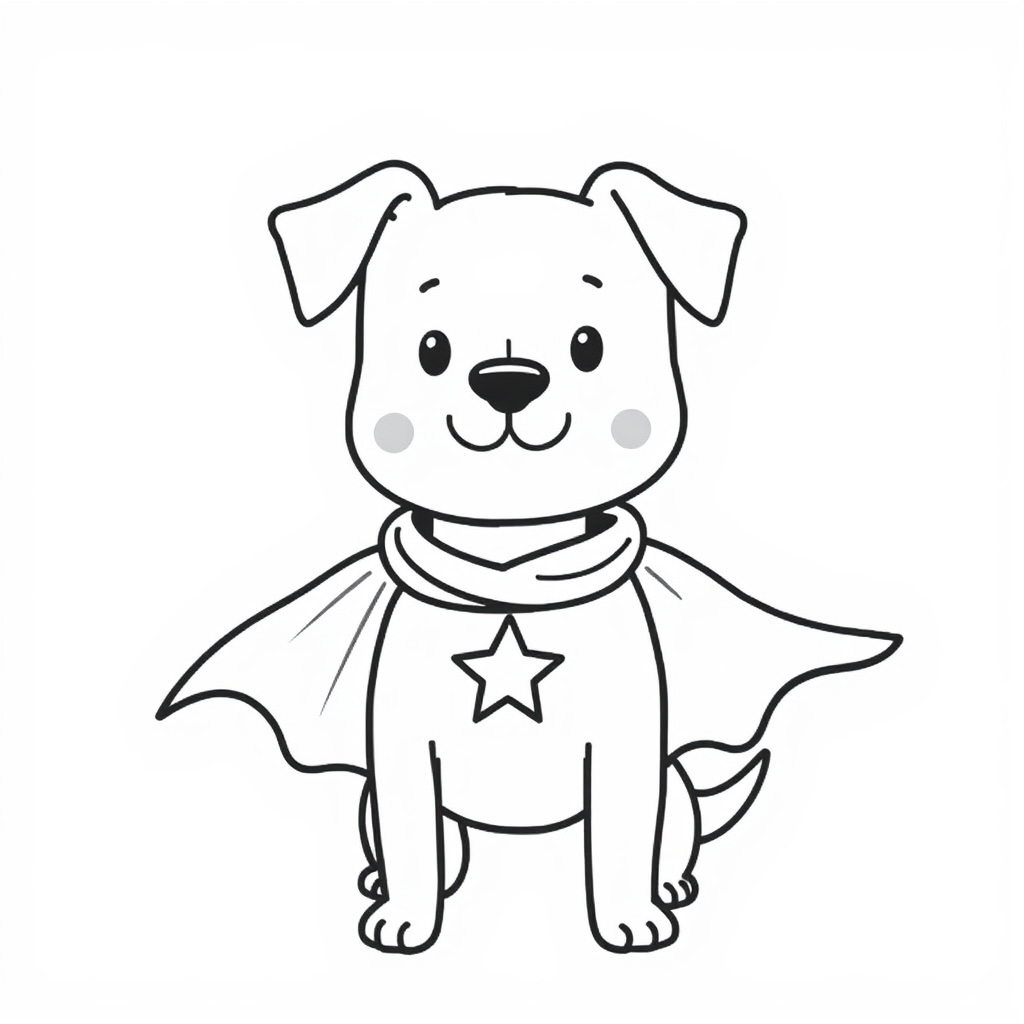 Dog in a superhero cape