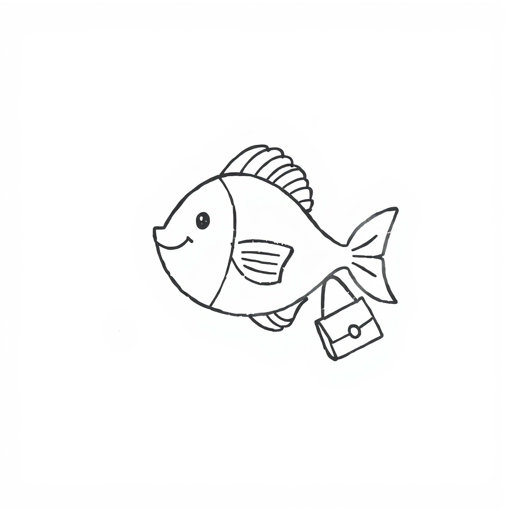 Fish carrying a purse