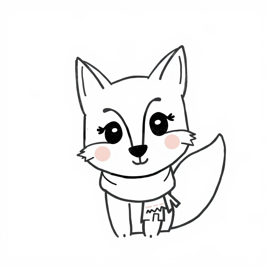 Fox with a scarf