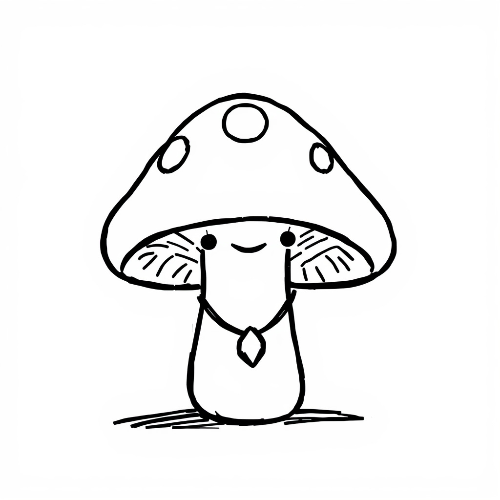 Mushroom with necklace