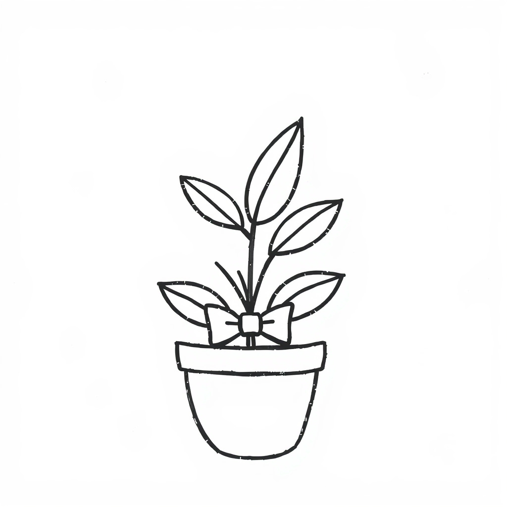 Plant with bowtie