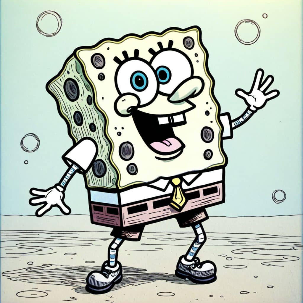 Colored Spongebob Dancing