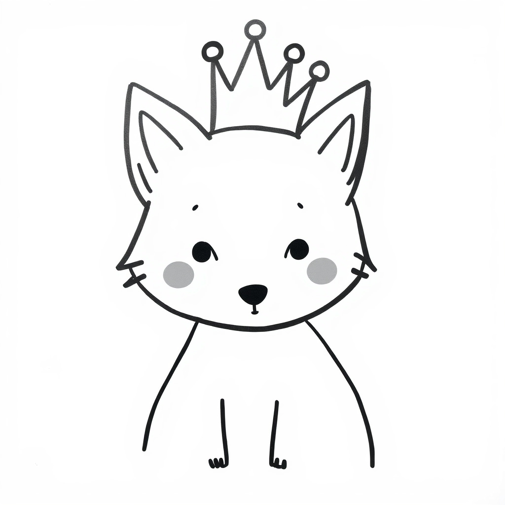 Fox wearing a crown