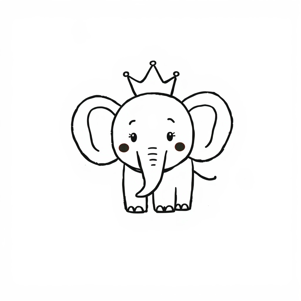 Elephant with a crown