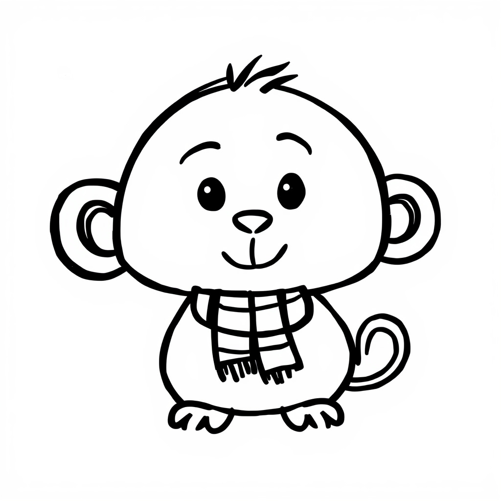 Monkey with a scarf