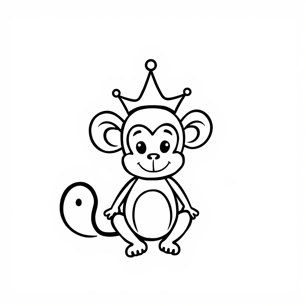 Monkey in a crown