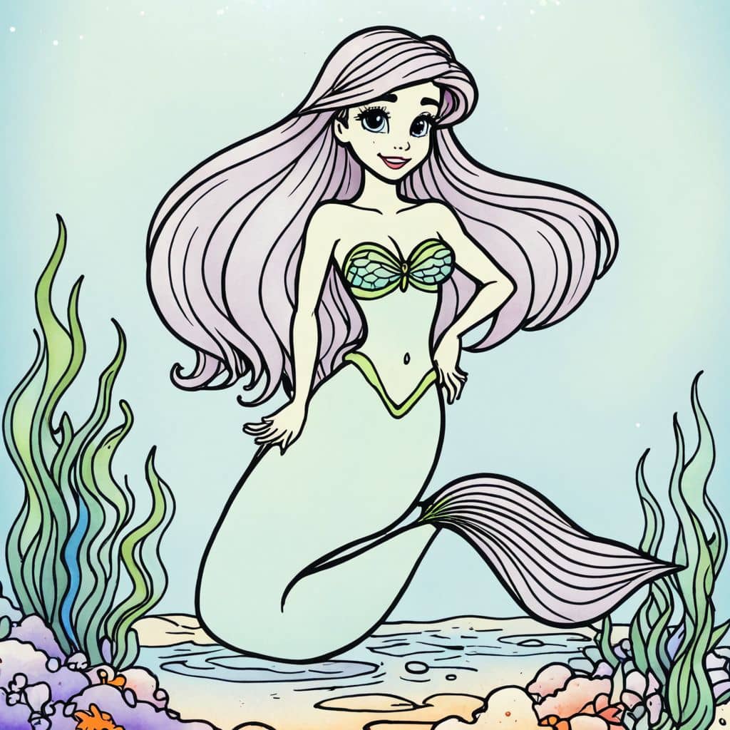 Colored Ariel - The little mermaid