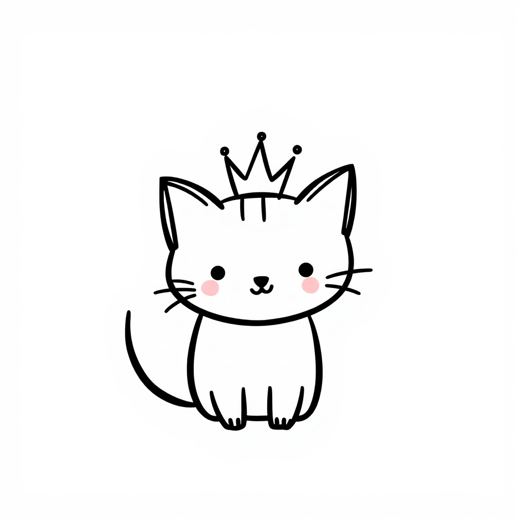 Cat with a tiny crown.