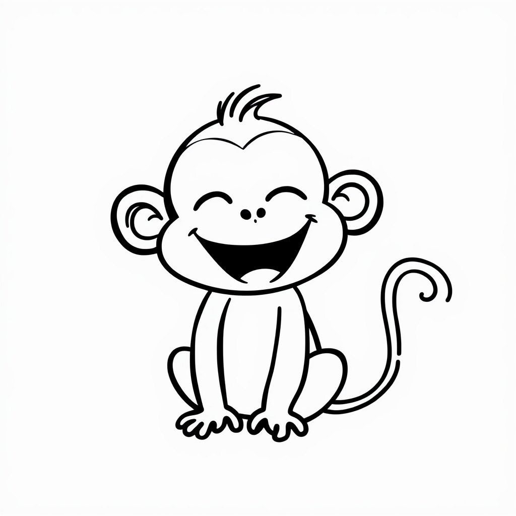 Monkey laughing