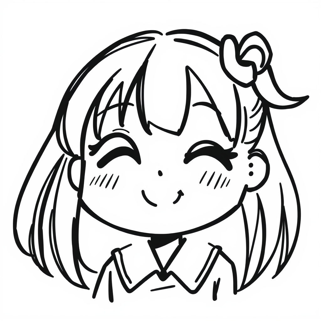 Happy Anime Girl Smiling