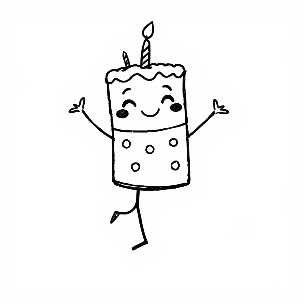 Happy cake dancing