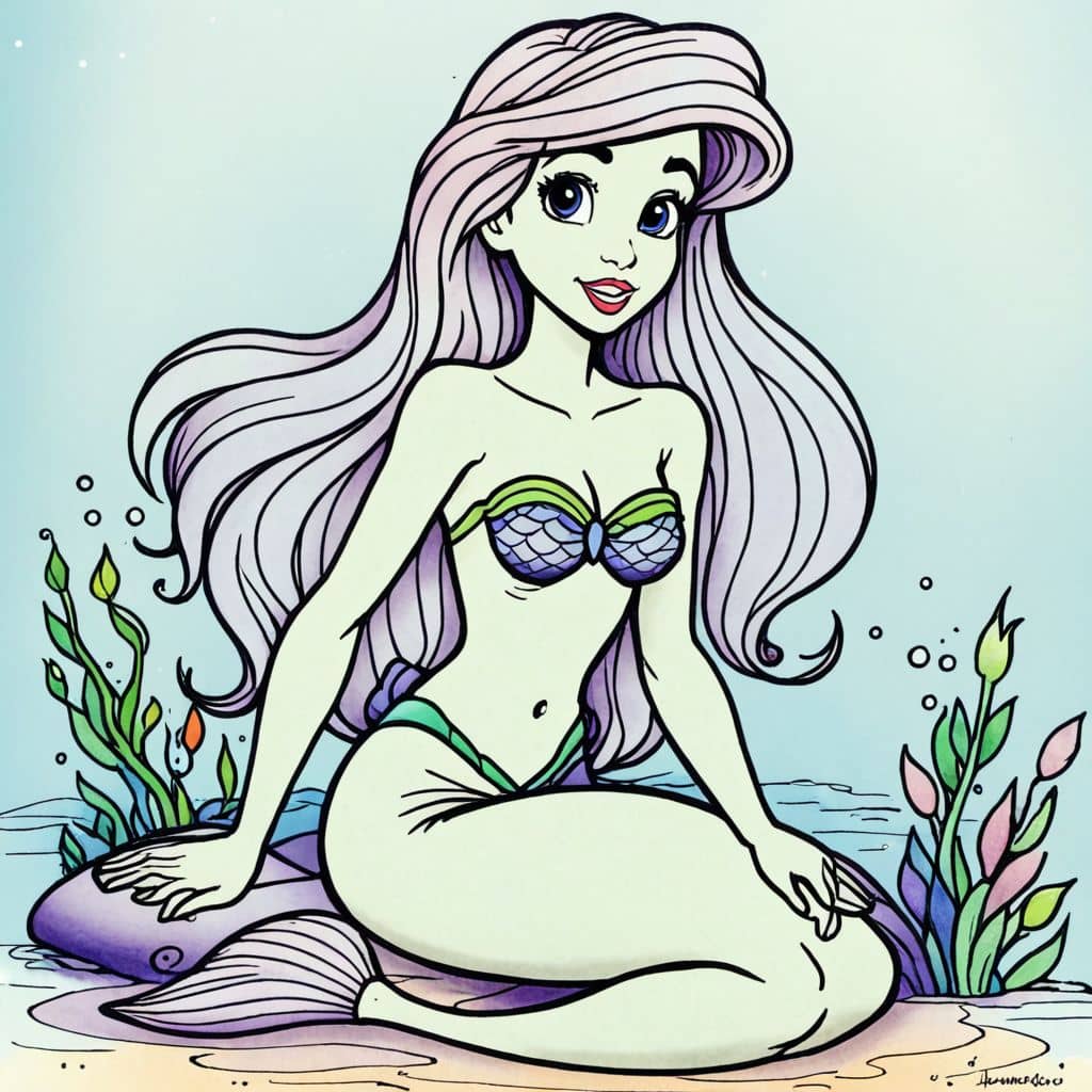 Colored Ariel - The little mermaid