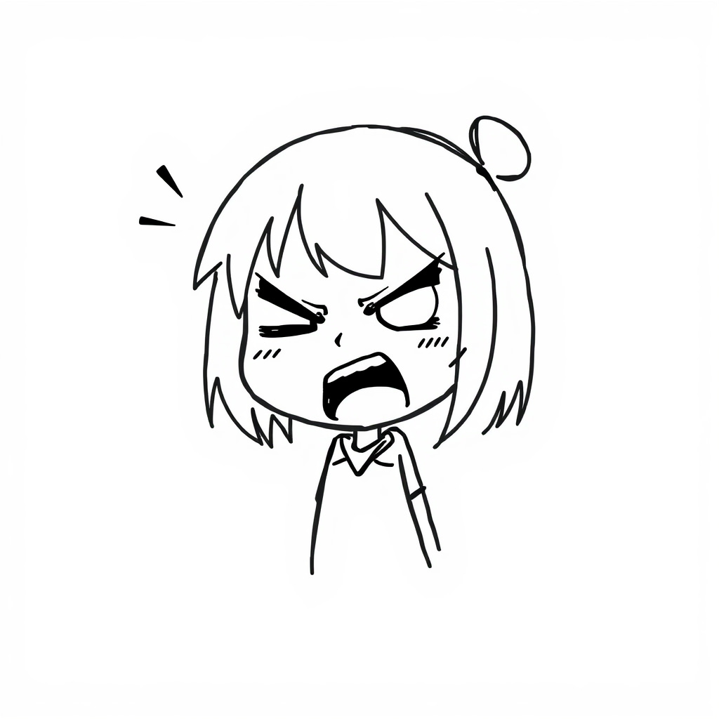 Angry Anime Girl Shouting