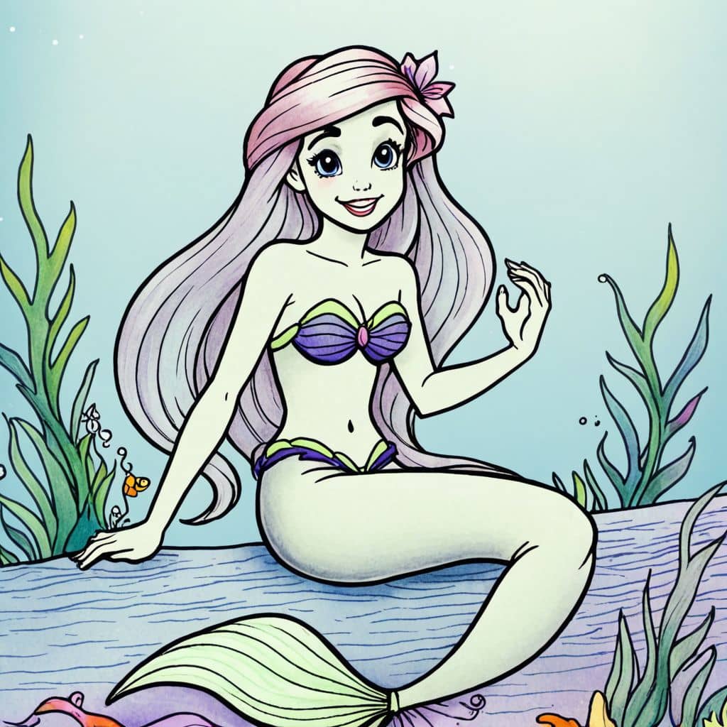 Colored Ariel - The little mermaid