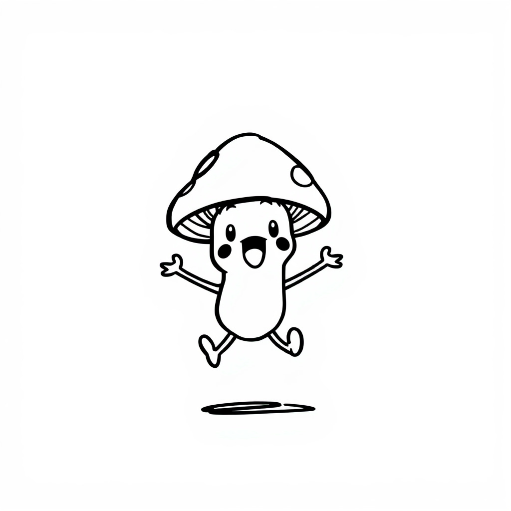 Excited Mushroom Jumping