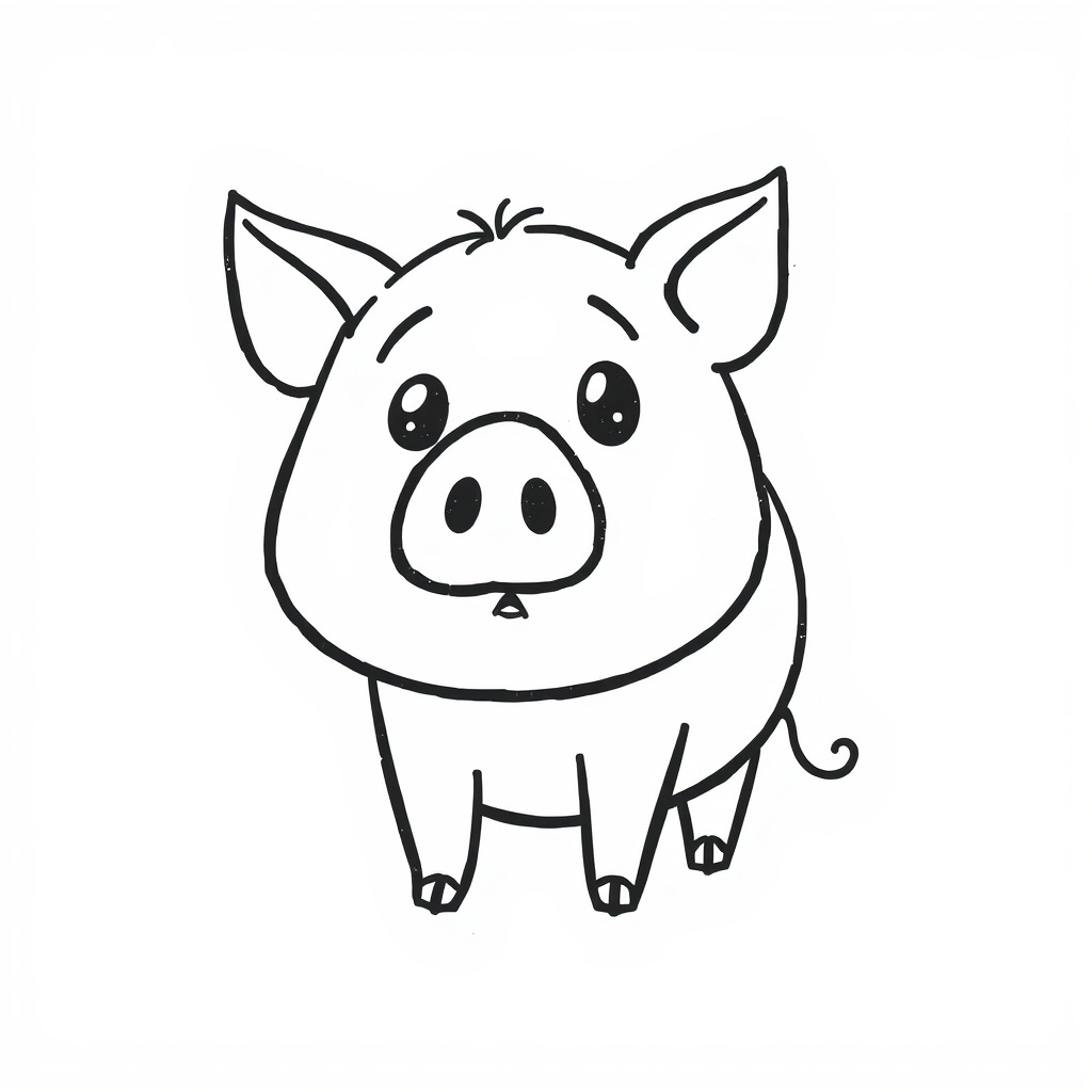 Pig feeling surprised