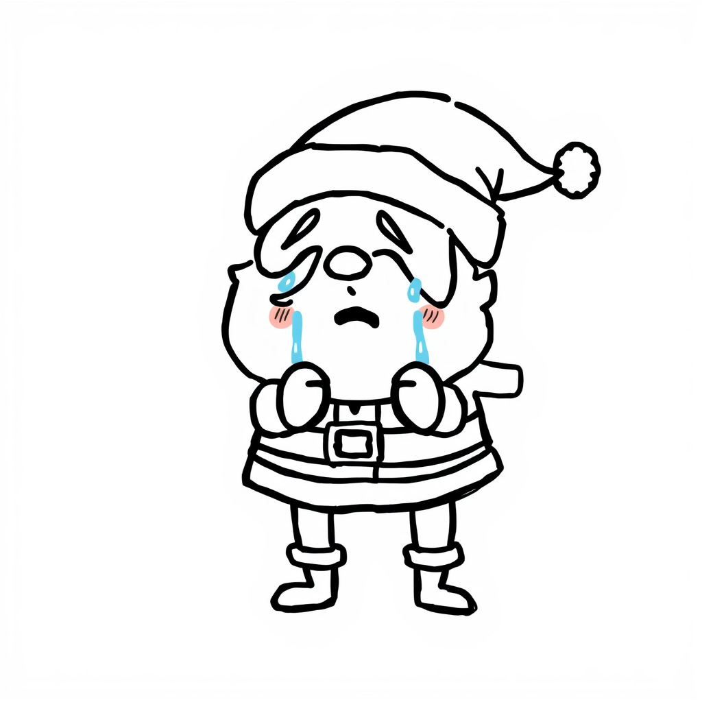 Santa crying