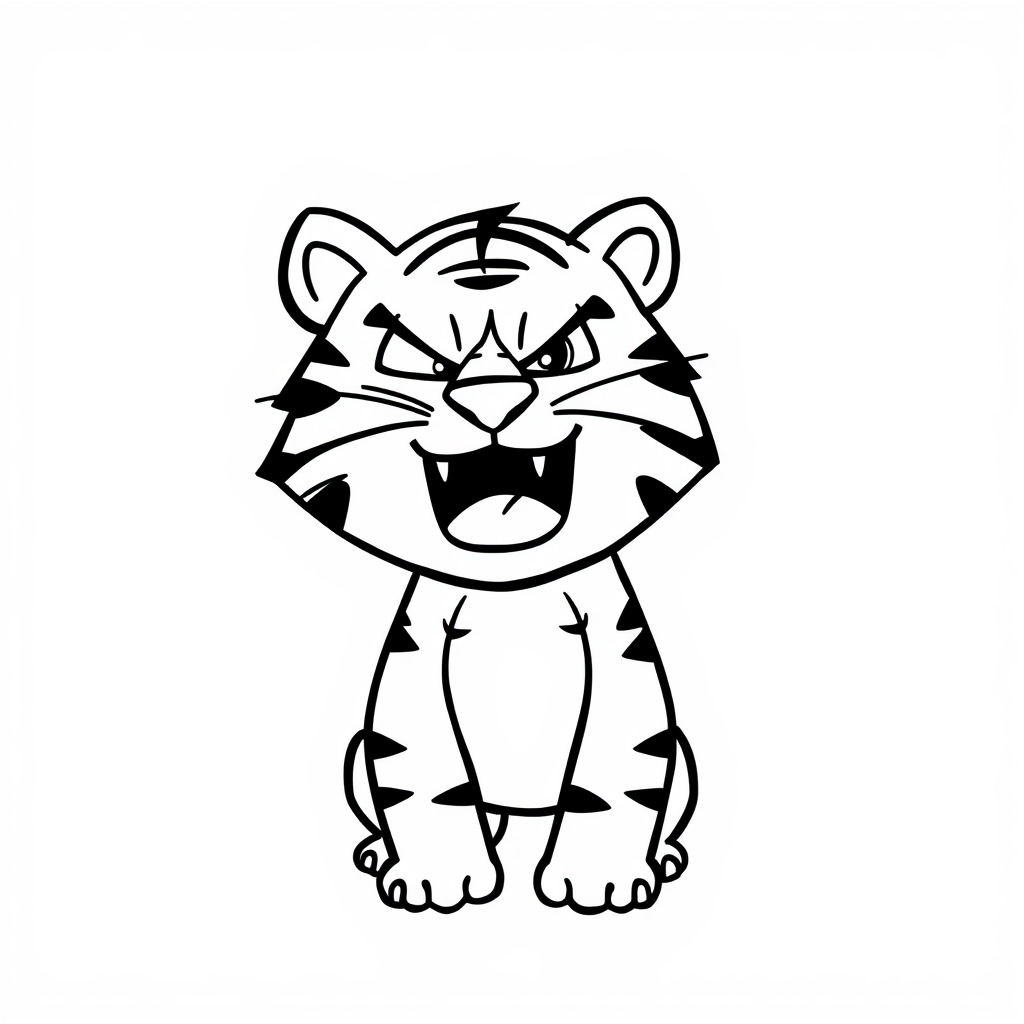 Angry Tiger Roaring