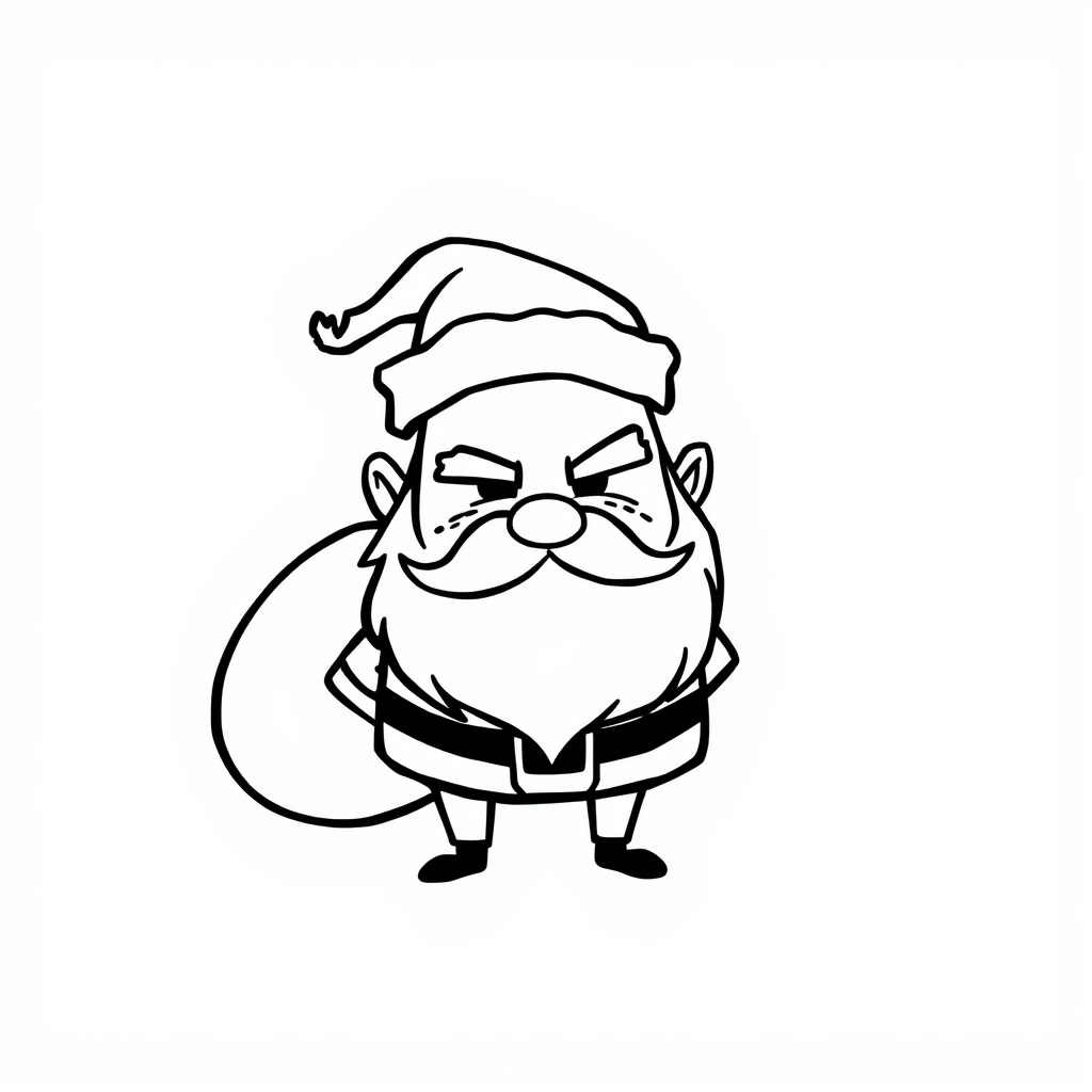 Santa grumpy