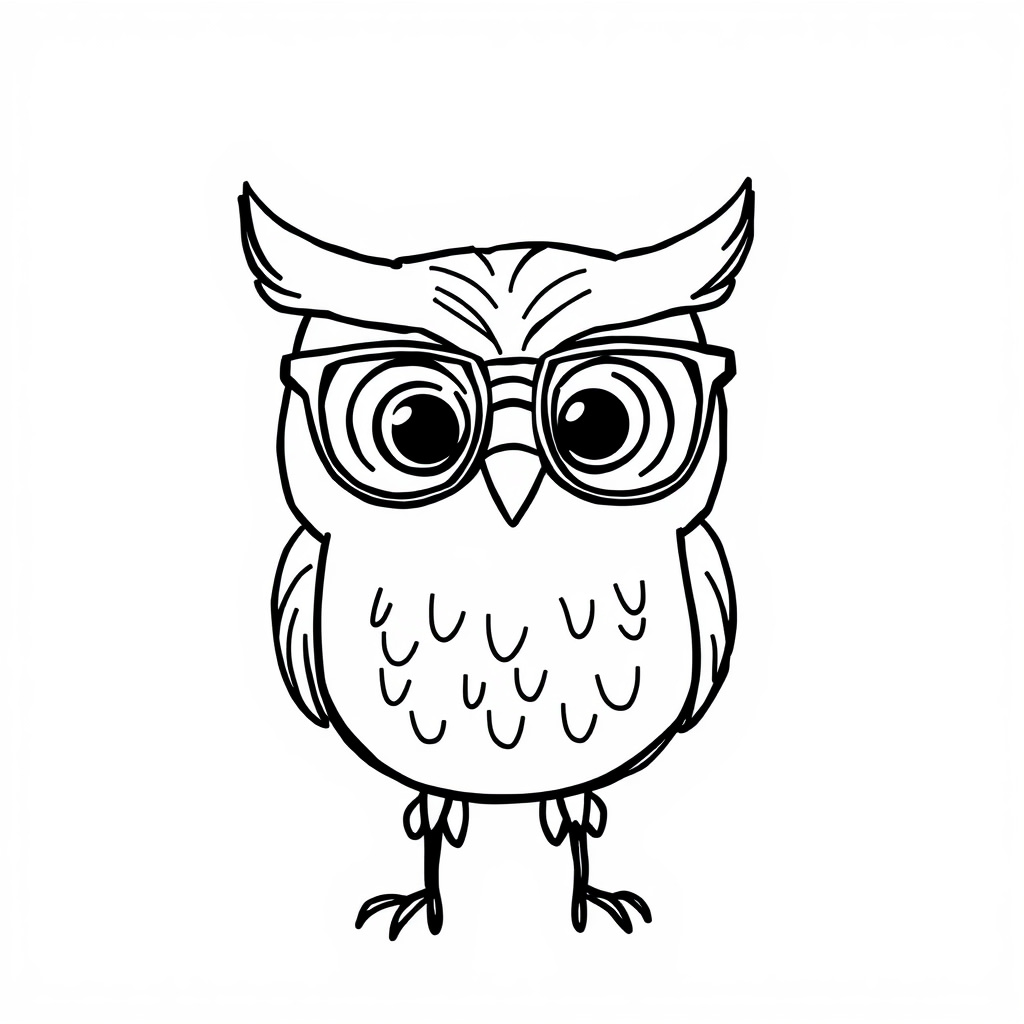 Owl wearing glasses