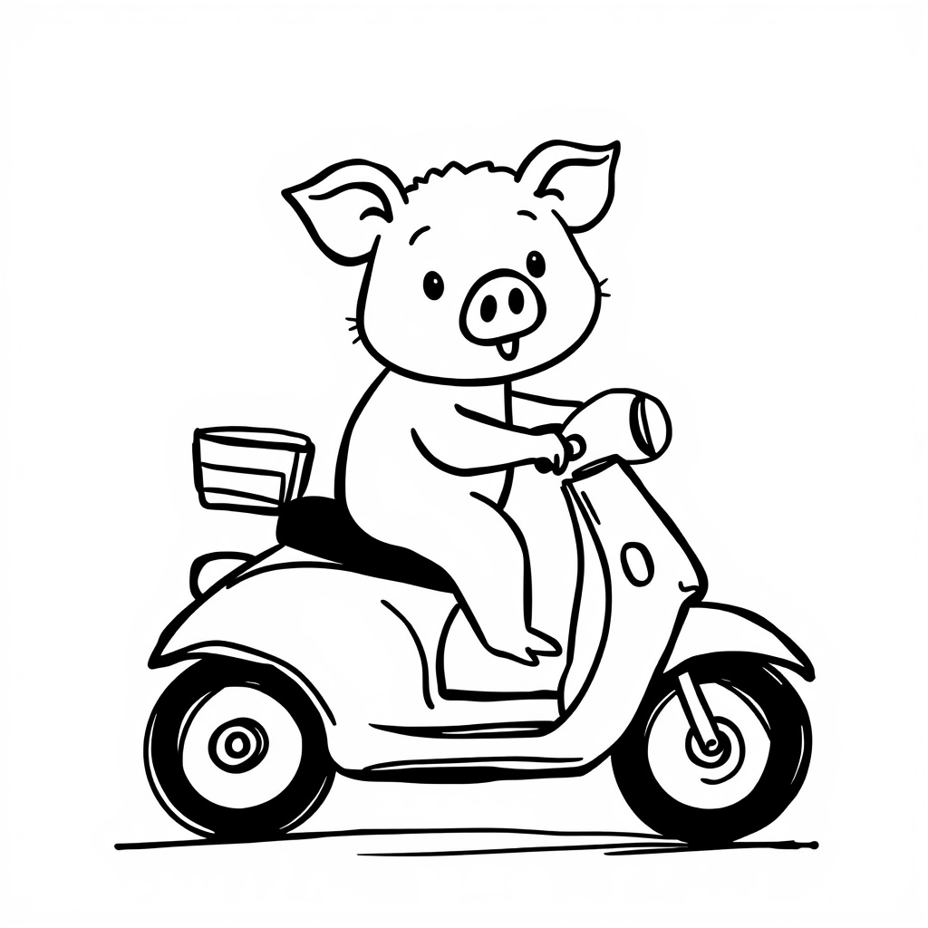 Pig riding scooter