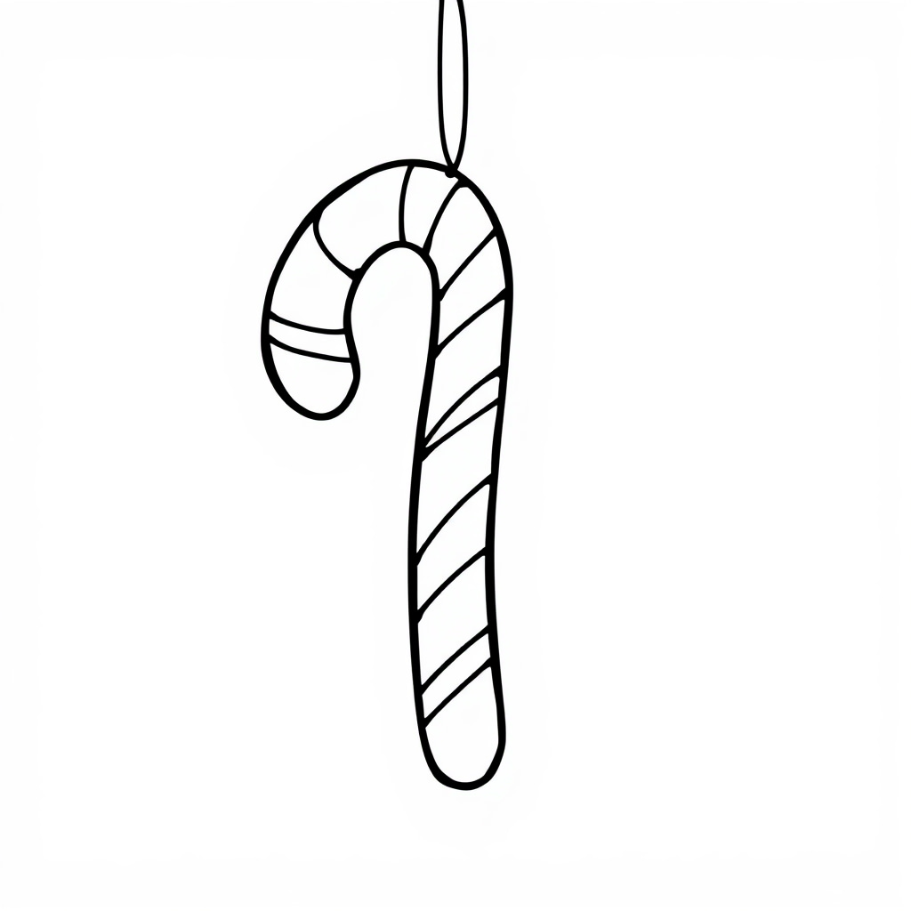 Candy cane hanging