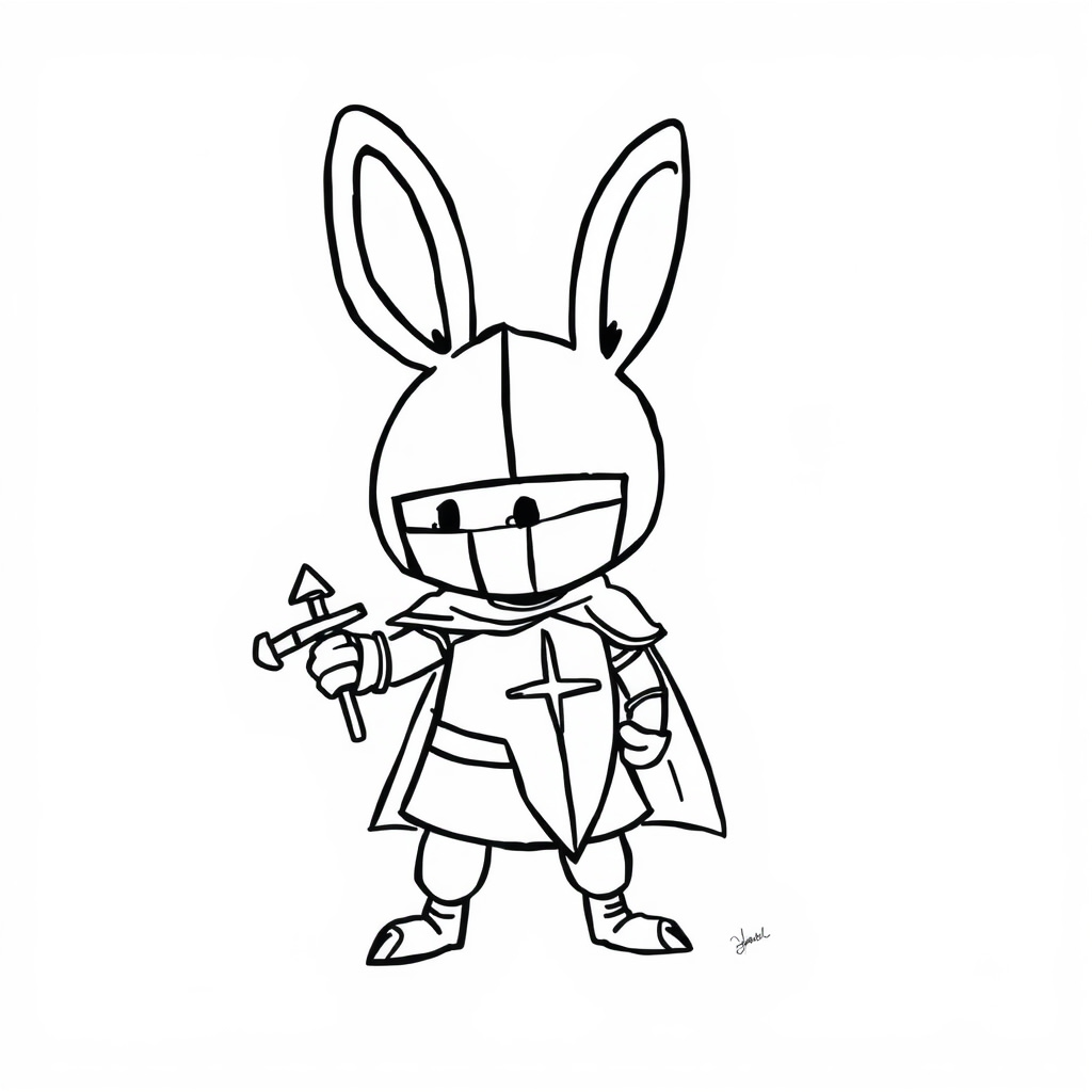 Bunny as a knight