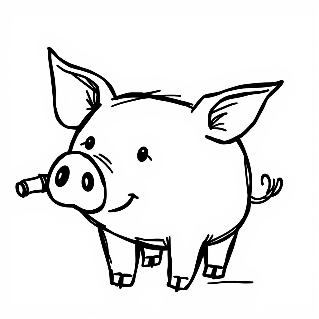 Pig as an artist