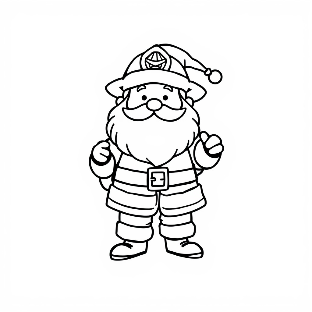 Santa Claus as a Firefighter