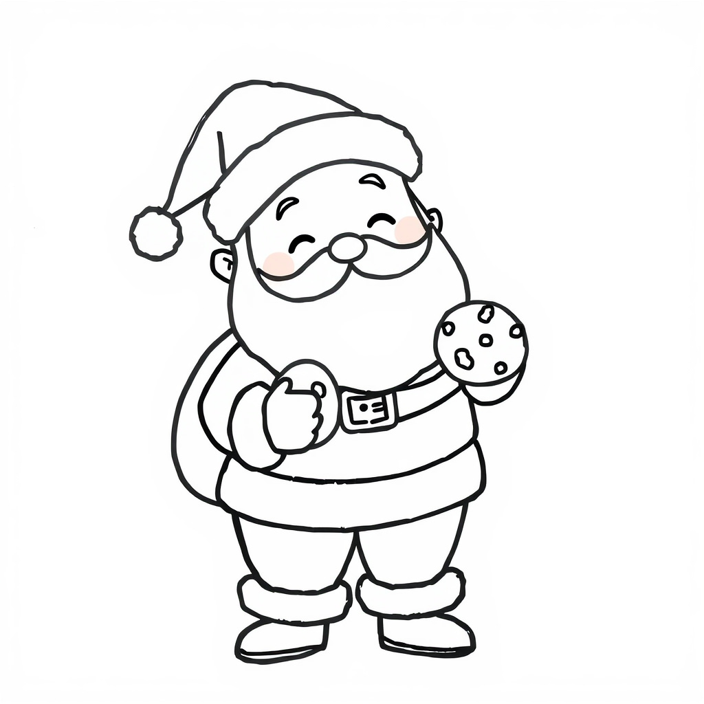 Santa eating cookies