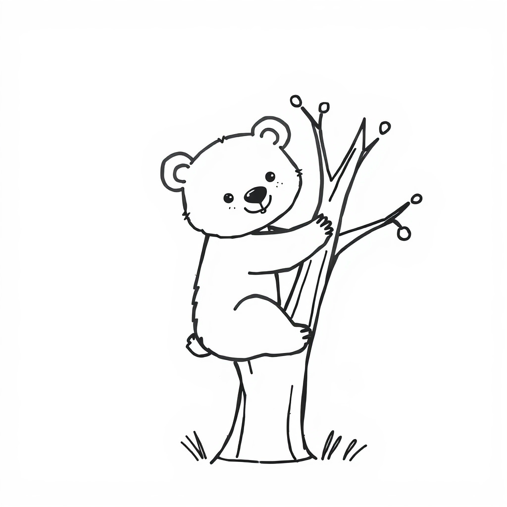 Bear climbing a tree