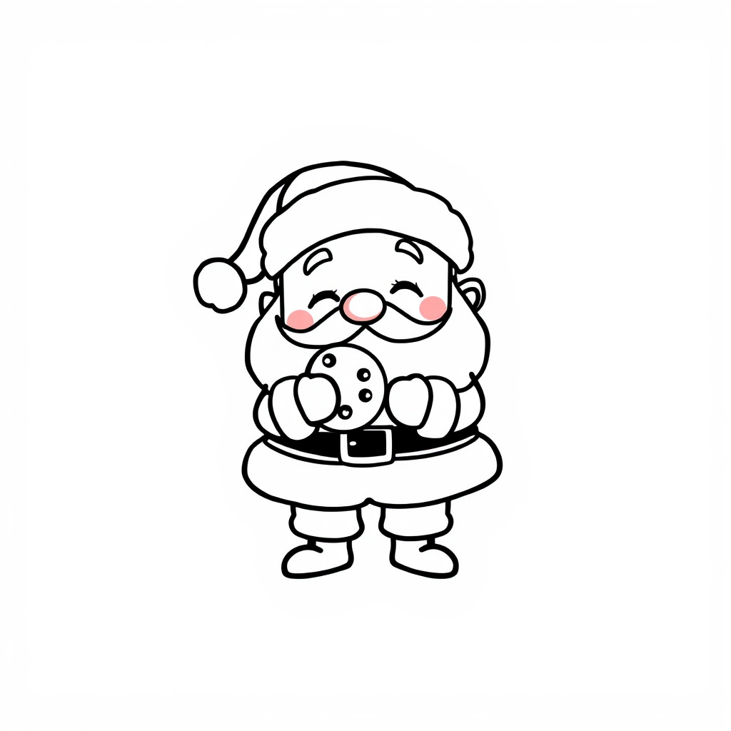 Santa eating cookies