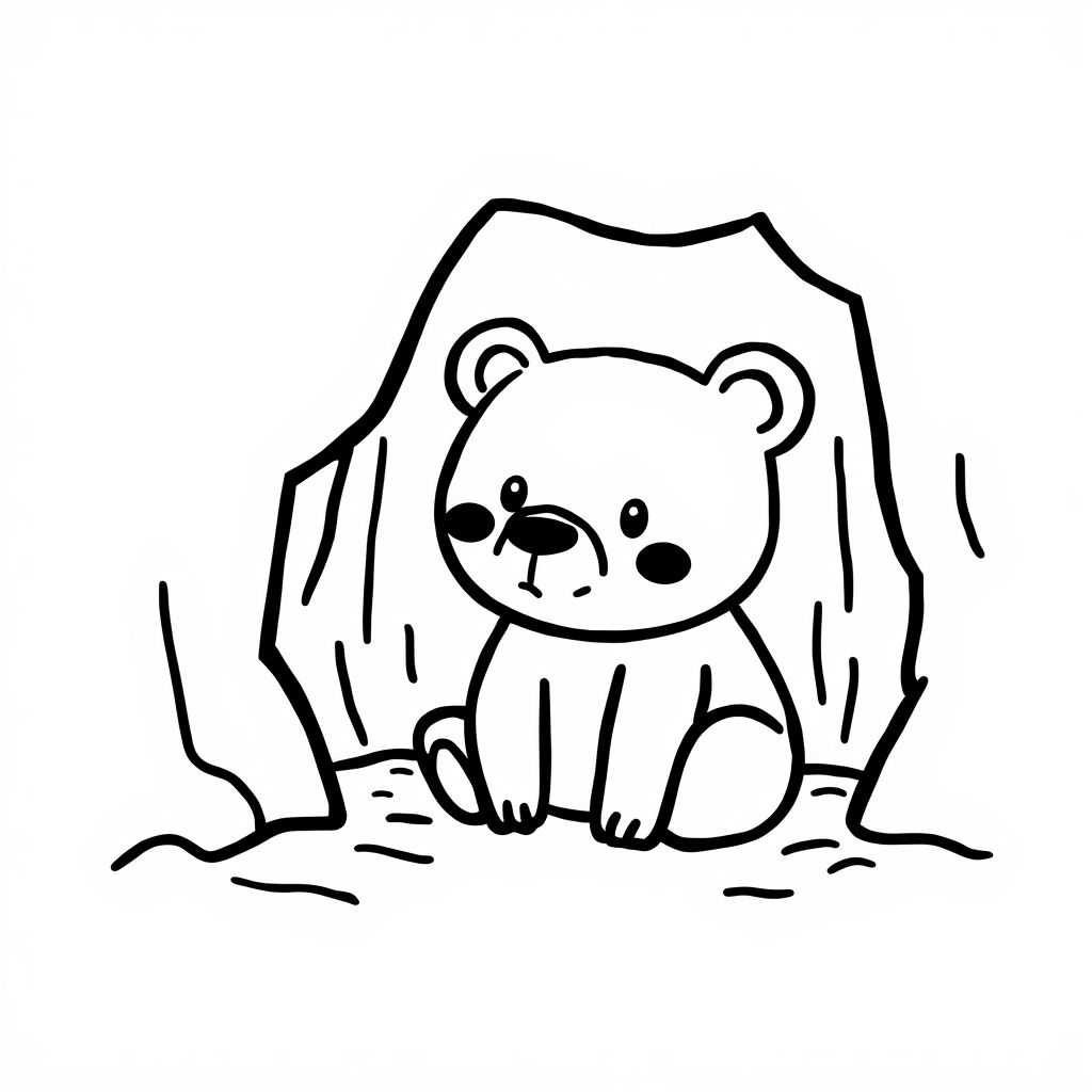 Bear in a cave