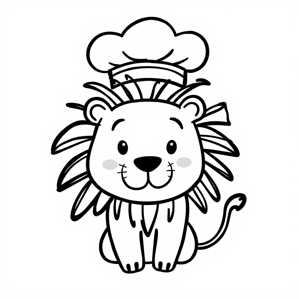 Lion in a chef's hat