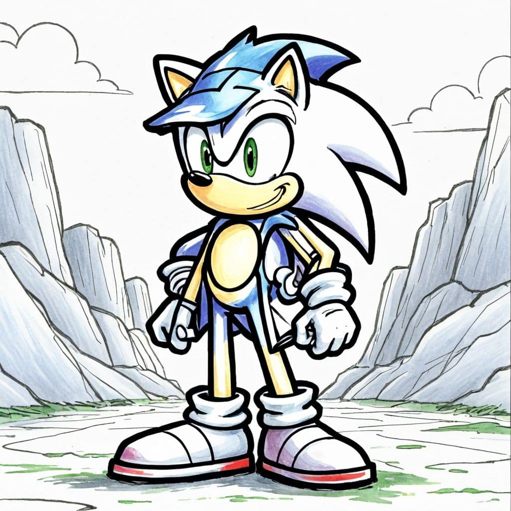 Colored Sonic - detective coat