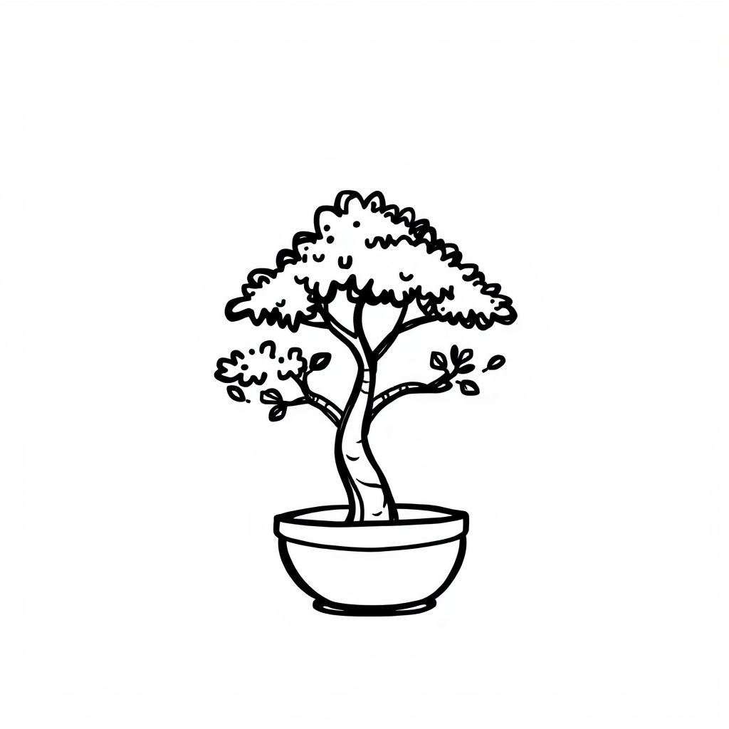 Happy bonsai tree