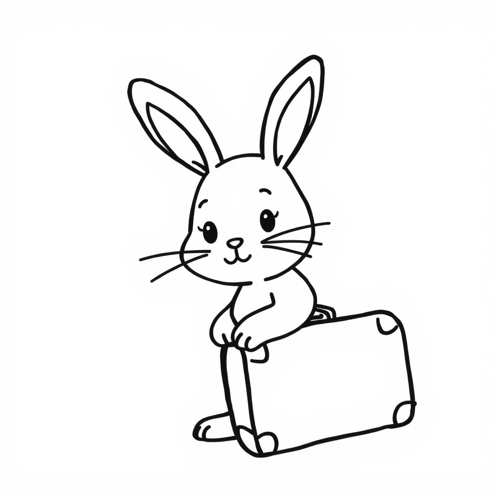 Bunny with a suitcase