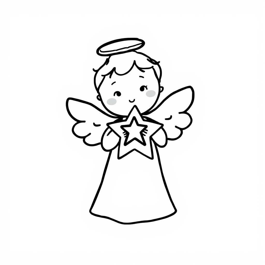 Angel placing star