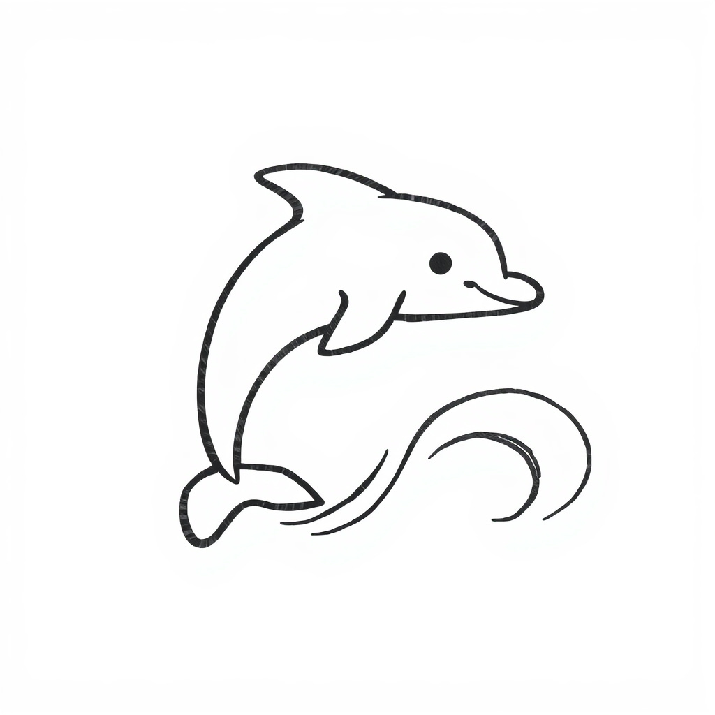 Dolphin in ocean wave