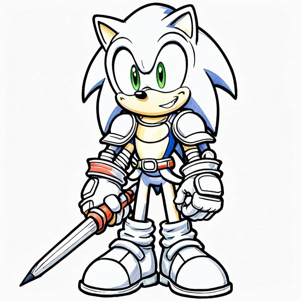 Colored Sonic - knight armor