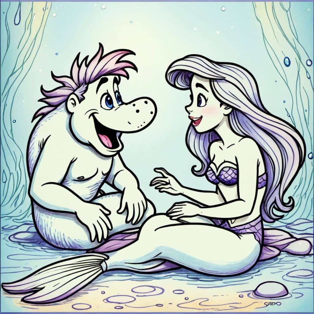 Colored Sebastian lectures Ariel - The little mermaid