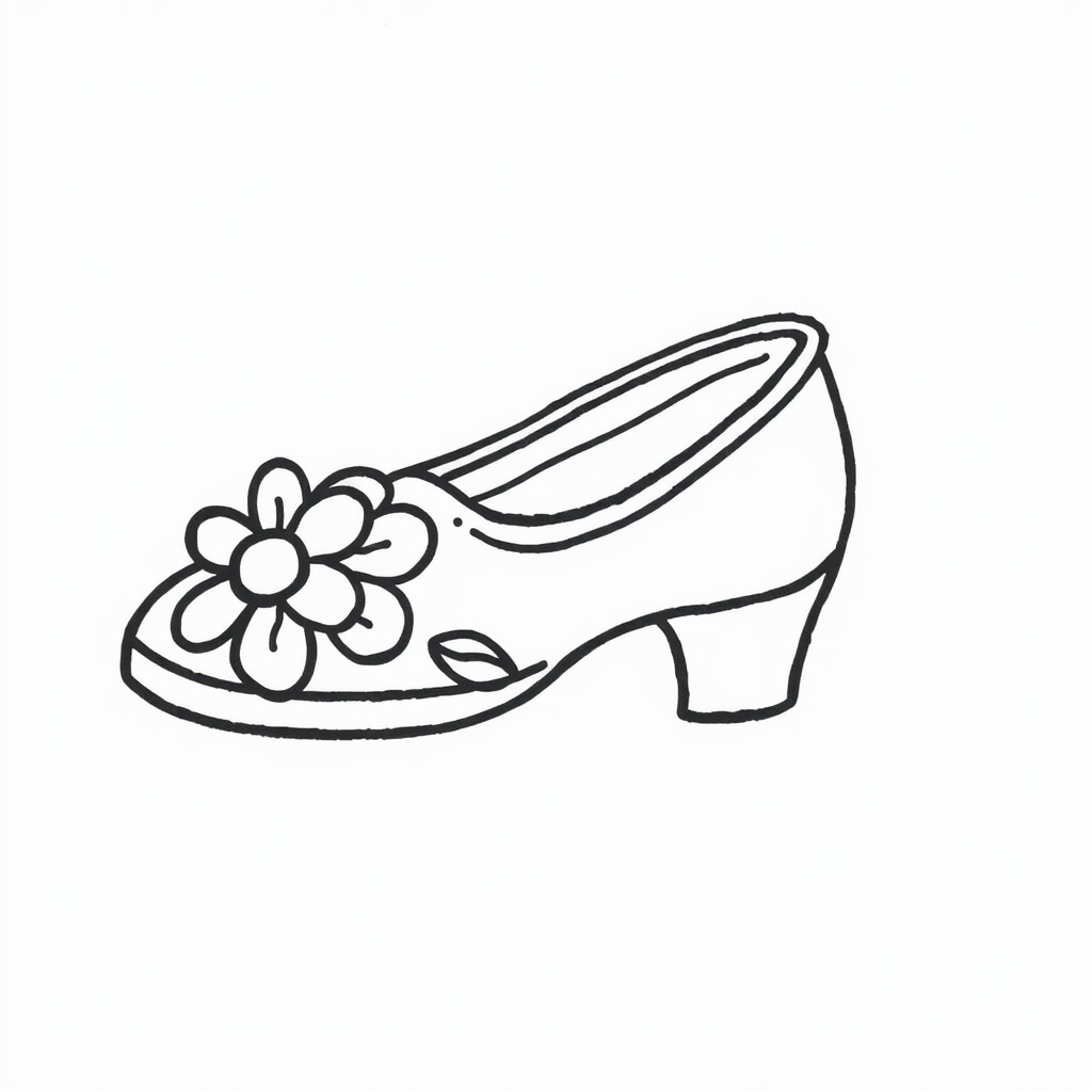 Flower-decorated shoes