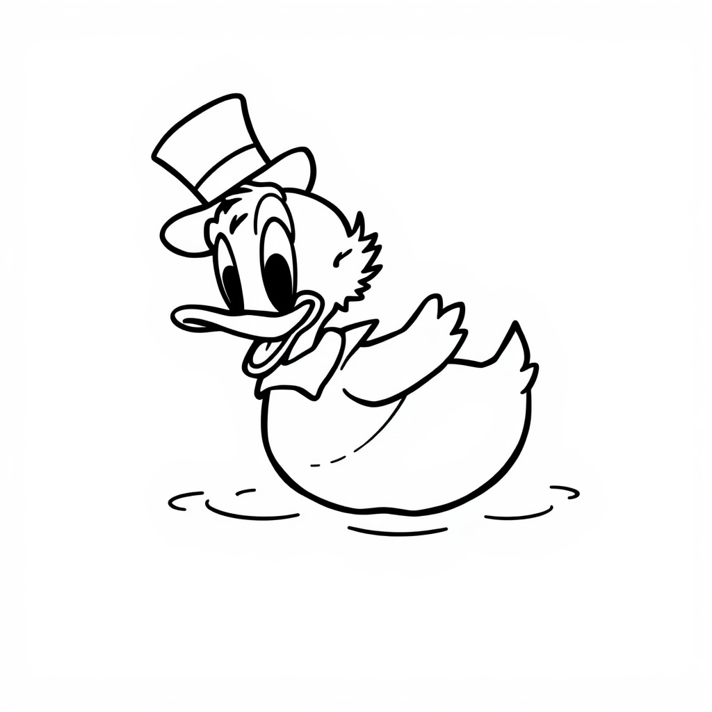 Scrooge McDuck swimming in money