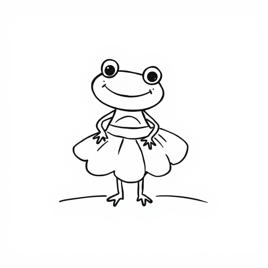 Frog in a tutu